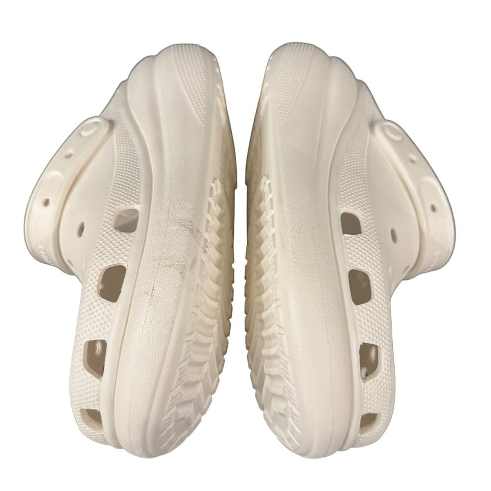 Crocs White Crush Clog Platform Shoes, Size 9 (M) 11(W) WORN ONCE - Picture 5 of 7